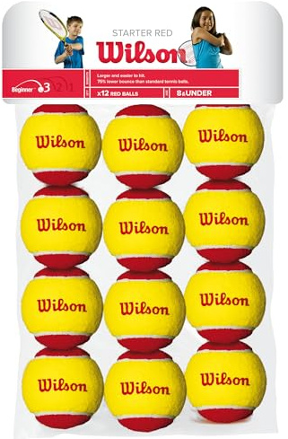 Wilson Palline da Tennis Starter Red, per Bambini, Giallo/Rosso