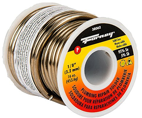 Forney Bleifreier Lötzinn 95/5 Dose Antimon, 1/8 Zoll, 38060
