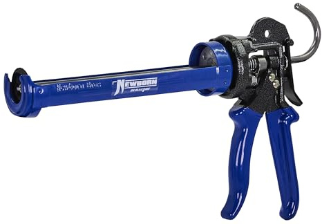 Newborn 375-XSP Super Smooth Rod Revolving Frame Caulking Gun, 1/10 Gallon Cartridge, 26:1 Thrust Ratio