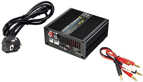 Carson 500606064 Expert Charger Beginner 1/3/5A - Schnellladefunktion, Integrierter Balancer, Einfache Bedienung, Inklusive Ladekabel, Kompakt