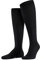 FALKE Herren Kniestrümpfe Airport M Kh Wolle Baumwolle lang einfarbig 1 Paar, Schwarz Black 3000, 43-44
