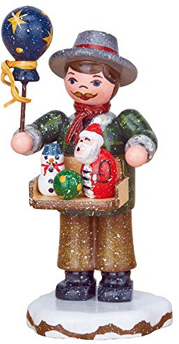 Hubrig Winterkinder Spielwarenhändler - 8 cm brauner Geburtstag Cupid Figurine Warm | Handbemalt im Erzgebirge gefertigt, Sammlerstück und Geschenkidee zur Weihnachtszeit, passend zu weiteren Figuren der Reihe