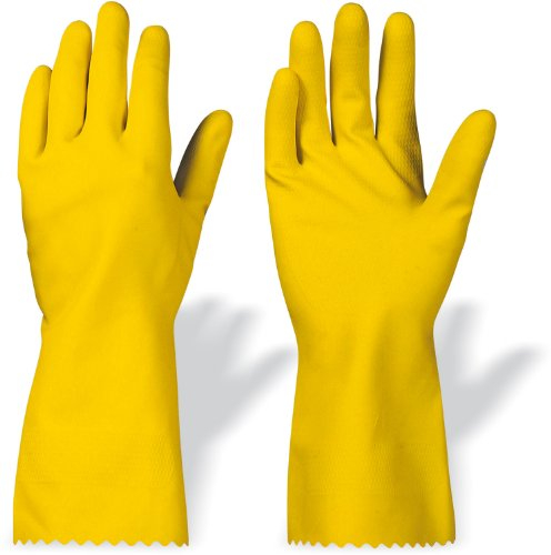 Latex-Haushaltshandschuhe GRANBY - EN 388 / EN 374 / Cat. 3 - gelb (12 Paar) - Gr. 6