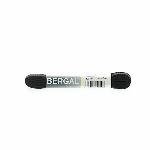 1 Paar Bergal Schnürsenkel schwarz - flach - 7,0 mm breit (100 cm)