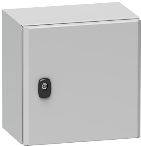 Schneider NSYS3D6630 Spacial S3D Porte complète sans Plaque de Montage H600 x L600 x P300. IP66 IK10 RAL7035