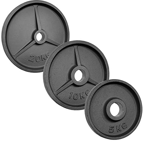 POWER-XTREME Hantelscheiben | Gewichtsscheiben | Gusseisen | 50mm | mit Griffnarbe | Größenauswahl: 0,5kg | 1,25kg | 2,5kg | 5kg | 10kg | 15kg | 20kg | 25kg | 40kg | Studioqualität