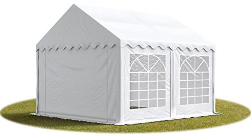 TOOLPORT Party-Zelt Festzelt 3x5 m schwerentflammbar Garten-Pavillon -Zelt PVC Plane 700 N in weiß Wasserdicht