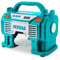 TOTAL - P20S 20V Hybrid-Luftkompressor | Kabellos & Elektrisch für Bälle, Matratzen & Reifen | 160 PSI Max Druck | 12V Autoladegerät & Adapter | Aluminium