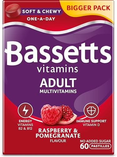 Bassetts Vitamins Adult Raspberry & Pomegranate Flavour Multivitamins 60 Gummy Pastilles