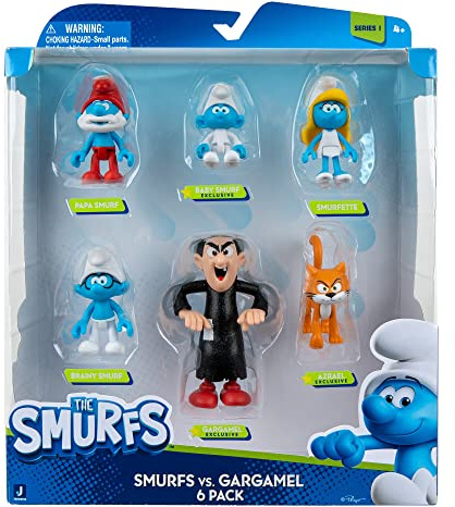 The Smurfs- SMR-Multipack Paquete múltiple de Figuras de Juguete, Color Azul (Jazwares SMR0013)