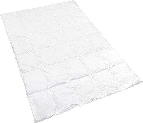 Daunendecke 4 Jahreszeiten | Bettdecke bezug: Baumwolle 130g/m2 | Steppdecke mit Oeko-TEX Zertifiziert | Füllung: 1100 Gramm - 70 % Gänsedaunen & 30 % weiche Daunenfedern | Große: 135 x 200 cm