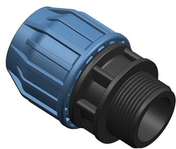 vers. Anschlüsse 40mm PE Rohr Kunststoff Fitting PP Klemmverbinder (Anschlussverschraubung 1 1/4 AG)