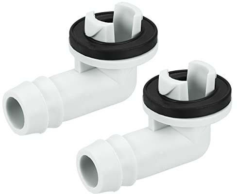 sourcing map Aire Acondicionado Drenaje Manguera Conector 15mm Tubo Codo Conexión Reemplazo Pieza Accesorios para Mini-Split Ventana AC, Beige Paquete de 2
