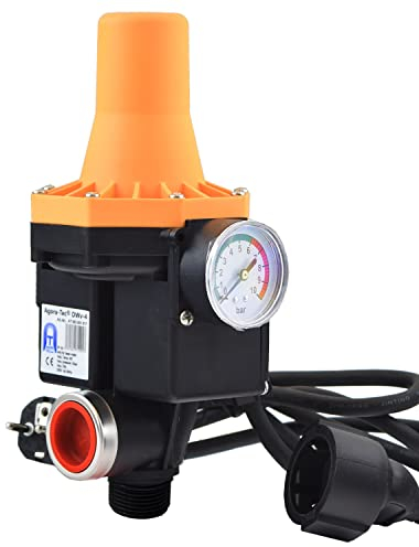 Agora-Tec® Durchflusswächter DWv-4, Pumpensteuerung für Kreisel-, Tauch- und Tiefbrunnenpumpen ideal für Anwendungen mit geringem Durchfluss von 1 l/min (Toiletten und Bewässerungssysteme)