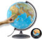 ORBIT GLOBES & MAPS - Globe lumineux - globe de 30cm avec pied stable, image de carte 2023 physique/politique avec lampe LED, image de carte française actuelle