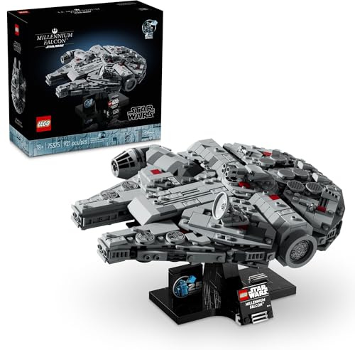 LEGO Star Wars - A New Hope Millennium Falcon 25th Anniversary Buildable Starship Model Collectible Star Wars Home Decor Bauset für Erwachsene Geschenkidee für Star Wars Fans 75375