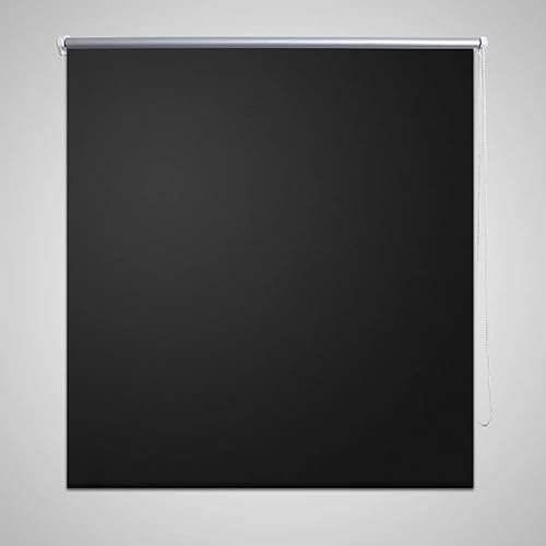BaraSh Verdunkelungsrollo 140 x 230 cm schwarz Bambusrollo Ohne Bohren Thermo Rollo