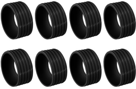 PATIKIL 8er Packung Badminton Schläger Griff Ring Fixierungsring schwarz | Schläger, Griffband Gummi Ring, rutschfest