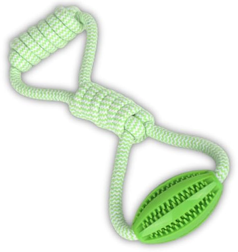Dog Toys – Rope Tug & Treat Toy for Puppies, Medium & Large Dogs | Durable Interactive Training Toy for Enrichment, Teething & Boredom Relief | Tough 2-in-1 Play & Exercise Design | UK Seller (Green)