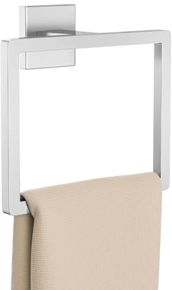 Kiakuoow Anneau porte-serviette en nickel brossé pour salle de bain SUS304 en acier inoxydable - Accessoires muraux