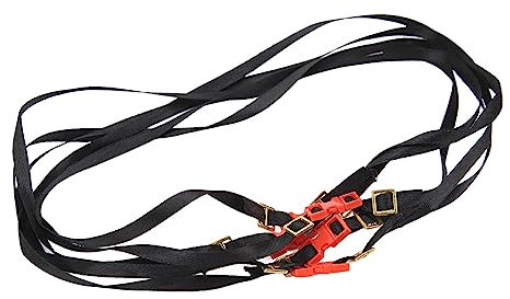 SPYMINNPOO Sangles D'arrimage RC 5 Pièces, Longueur Réglable à L'échelle 1/10, Corde à Bagages RC, Sangles D'arrimage pour Porte-Bagages de Toit pour Chenille RC (Rouge)