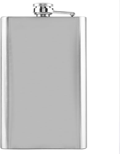 KIMISS Bottiglia Tascabile per Fiaschetta Premium in Acciaio Inossidabile da 10 Once per Whisky, Liquori, Vino e Alcol - C Act, a Prova di Perdite e Design Portatile per l'uso