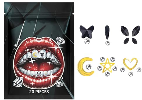 Gioielli con gemme per denti, alla , per ragazze, kit di gemme per