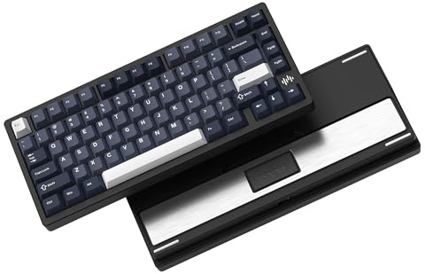 LQXQ RD75Pro 75% Teclado Mecánico Aluminio, Desmontaje rápido, Via Tri-Mode | Teclado para videojuegos RGB para Windows/Mac/PC, Negro