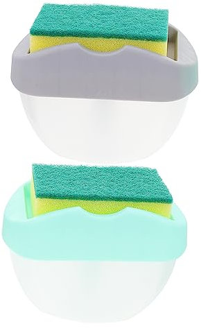 Levemolo 2sätze Küchenseifenspender Pack Flüssigseifenbox Spülmittelspender Spender Zum Herunterdrücken Für Spüle Oder Bad Transparente Seifenbehälter Mit Sichtfenster