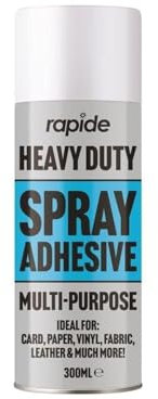 MIXEL Heavy Duty Glue Spray Adhesive, Non Cracking, Quick Drying, Easy To Use, Long-Lasting Bond, Ideal Use To Stick Card, Paper, Vinyl, Fabric, Leather, 300ml (1Pcs)