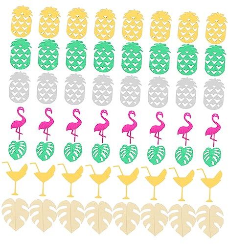 TOPPERFUN 3 Unidades Confeti Tropical Hawaiano para Bodas, Cumpleaños y Fiestas de Verano, Adecuado para Decoración de Mesa, Proyectos de Manualidades y Fotografía