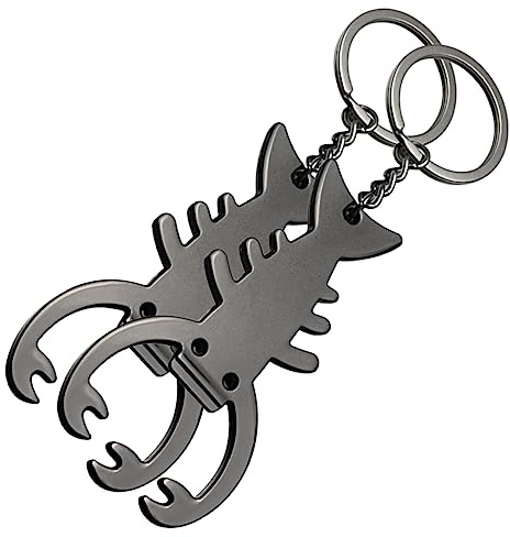 UKCOCO Porte-clés Homard Décoratif En Métal Noir, Lot De 2, Ouvre-bouteille Portable, Présent Pratique Pour Bar, Camping Et Fêtes Nautiques