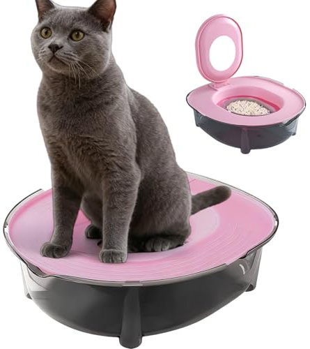 Toilettes pour chat – Contrôle des odeurs semi-fermées amovibles | Bac à litière intérieur ouvert pour chaton | pour l'entraînement hygiénique intérieur extérieur voiture appartement maison
