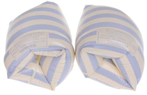 ZUNOXAZ Flotadores Inflables para Brazo de PVC Diseño a Rayas 1 Par 2 Unidades para Adultos Hombres y Mujeres Mangas Flotantes Gruesas para Natación Segura Piscina y Playa