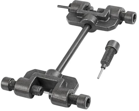 Motorcycle Timing Chain Disassembler Tool – Two-Piece Single-Row Forged Steel Chain Pin Remover for Cam Chain Maintenance, Heavy-Duty Rust-Resistant Repair Tool Compatible with Most Motorcycles