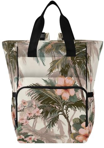 Ttgoth Sac à dos à langer imperméable avec porte-biberons isothermes, sac à dos de voyage multi-poches avec sangles de poussette pour maman et papa