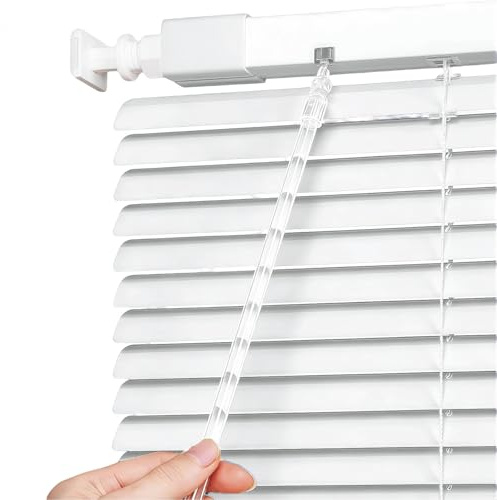Veneziana in Alluminio per Finestre, 40 60 70 90 100 110 140 160 170 190 200 215 cm Protezione dalla Luce e Visibilità Esterna, Kit di Fissaggio a Muro Incluso(Bianco)