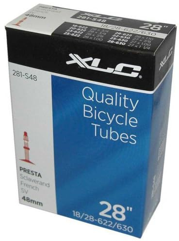 XLC Unisex – Vuxen cykelslang 700 x 18/28C 18/28-622/630 SV 48 mm, svart, en storlek