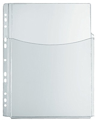 herlitz Katalogtaschen A4, PVC-Weichfolie, mit Falten, 5 Stück