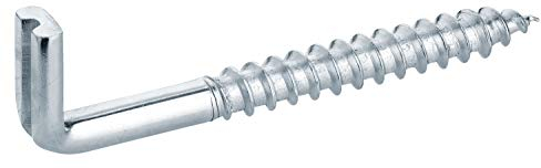 haggiy Ganci a vite dritti con fessura | 25 pezzi | gancio a vite zincato | ganci da parete | ganci girevoli | elevata capacità di carico | 5,8 x 60 mm