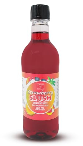Aromhuset Strawberry Slush Concentrate 500 ml - Mixing Ratio 1:5 - Flavoured Slushie Syrups Mix for Ice Drinks Machines, Blender Mix, Bars, Restaurants, Home, DIY Cocktails