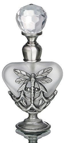 Small Decorative Crystal Perfume Bottle Empty Refillable Heart Shape Vintage Glass Perfume Bottle for Essential Oils