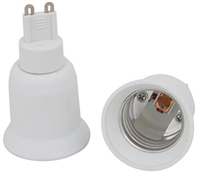 Aexit 2 unids G9 a E27 Extensor Adaptador Convertidor de lámpara Bulbo (model: B8364VIX-9180CG) Socket Holder