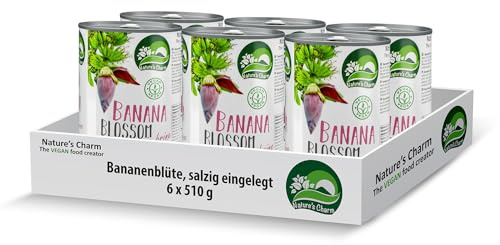 NATURE'S CHARM Fleurs de Bananiers en Saumure 510 g Set de 6
