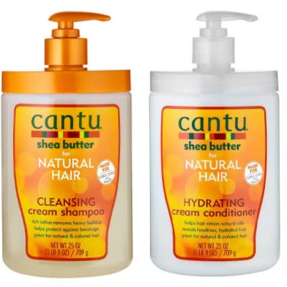 Cantu Sheabutter, sulfatfreies Shampoo, feuchtigkeitsspendende Creme-Conditioner, Salon-Größe, 750 ml