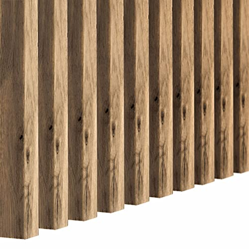 KLEMP MINI Lamellenwand aus MDF 16x30 mm, vertikale oder horizontale Decken- oder Wandverkleidung, Holzpaneele für Wand und Decke, für Flur, Schlaf- oder Wohnzimmer 31er-set Wotan Eiche
