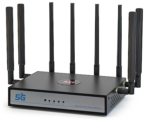 UOTEK 5G SIM Router CPE, WiFi 6 Router 5G Módem de Doble Banda NSA SA con Ranura para Tarjeta SIM para Smarthome Office Indoor Router inalámbrico de Alta Velocidad
