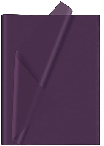 KRORIN Lila silkespapper - 60 ark, 50 x 36,8 cm, halloween & festkonst presentförpackning, gör-det-själv hantverk och dekor