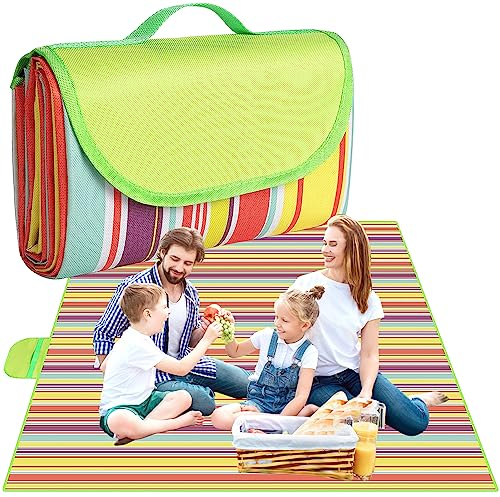 Tyuodna Picknickdecke 200x200,wasserdichte Stranddecke,Sandfreie Strandmatte,Isolierte Campingdecke XXL,Waschbare Faltbare Outdoor Beach Strandecke für Camping und Picknick