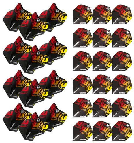 Winmau Rhino Roundel Logo Extra Dicke Dart-Flights – 10 Sets pro Packung (30 Dart-Flights insgesamt)